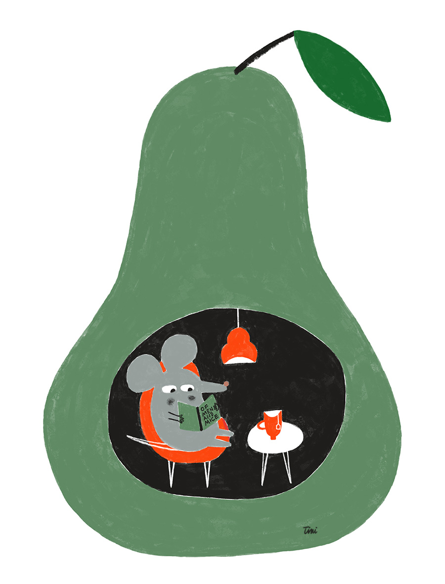 mouse in pear