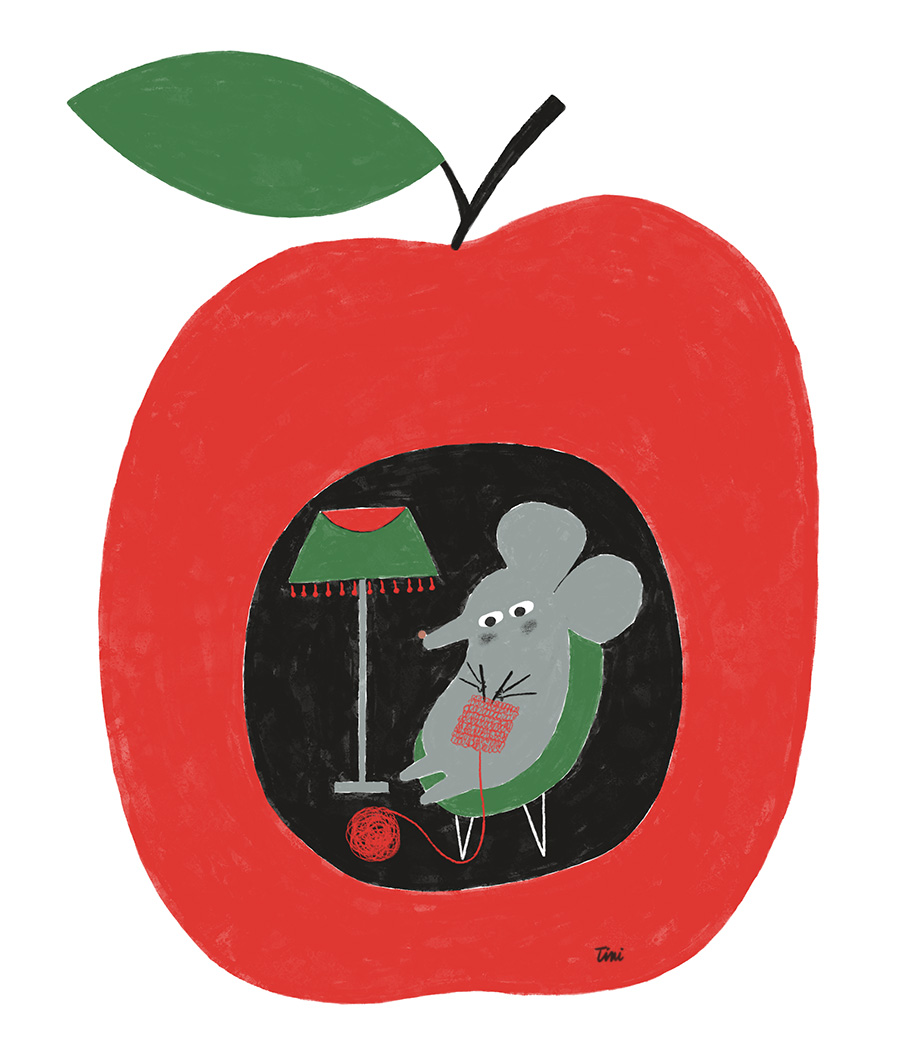 mouse in apple