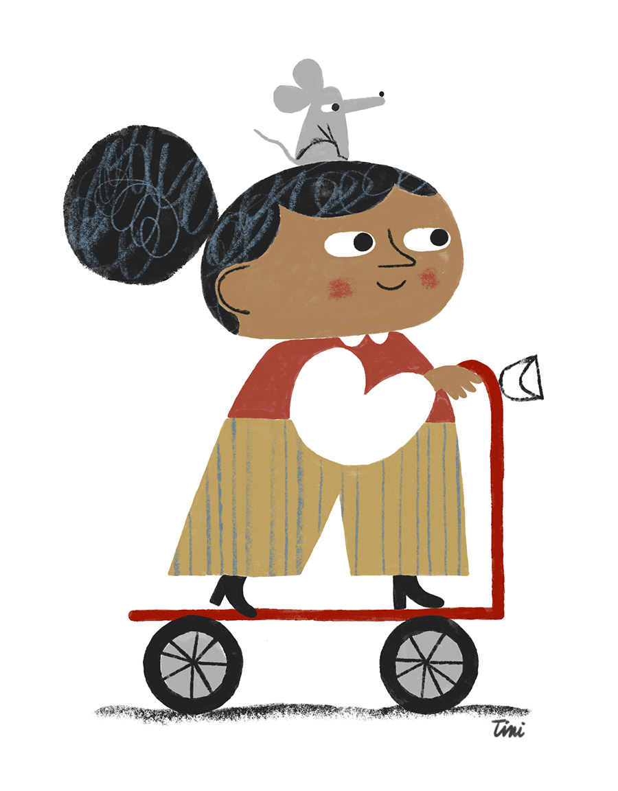 Girl on scooter