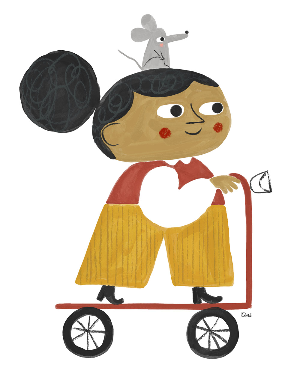 Girl on scooter