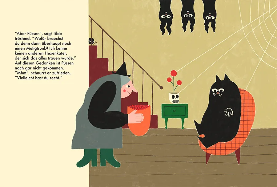 Inside spread from Mut und Marmelade — picture book illustrated by Tini Malina