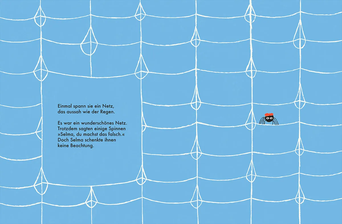 Inside spread from Selma, du machst das falsch — picture book illustrated by Tini Malina